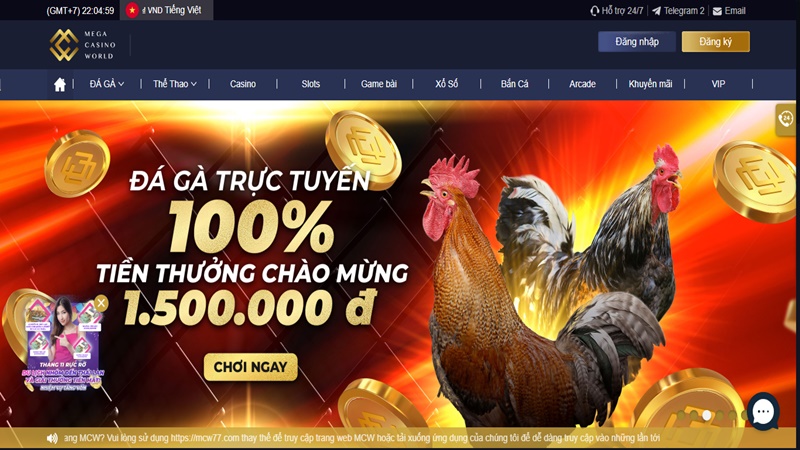 Sảnh cá cược Hot tại casino trực tuyến Mcw77